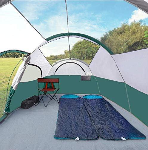 Tent 8 Person Camping Tents, Weather Resistant Family Tent, 5 Large Mesh Windows, Double Layer, Divided Curtain for Separated Room, Portable with Carry Bag