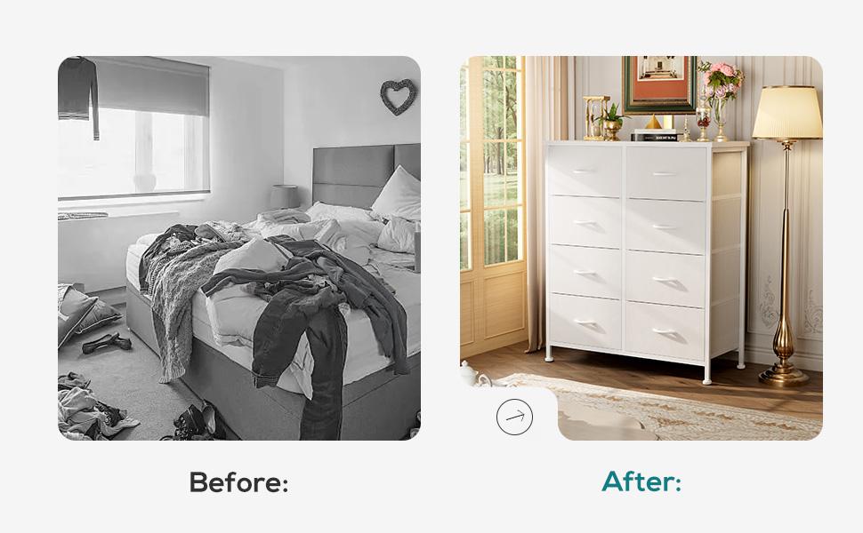 【Deal】8 Drawers Dresser Organizer Storage Drawers Fabric Storage Tower, Chest of Drawers with Fabric Bins, Steel Frame, Wooden Top 【Deal】8 Drawers Dresser Organizer Storage Drawers Fabric Storage Tower, Chest of Drawers with Fabric Bins, Steel Frame, Wooden Top