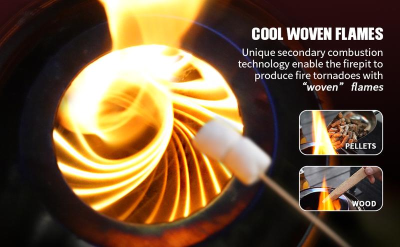 BALI OUTDOORS Smokeless Fire Pit, 6.5-Inch Turbo Flame Tabletop Fire Pit, Stainless Steel, Adjustable Flame,  with Stand and Stove Rack, Carry Bag TikTokShopBlackFriday