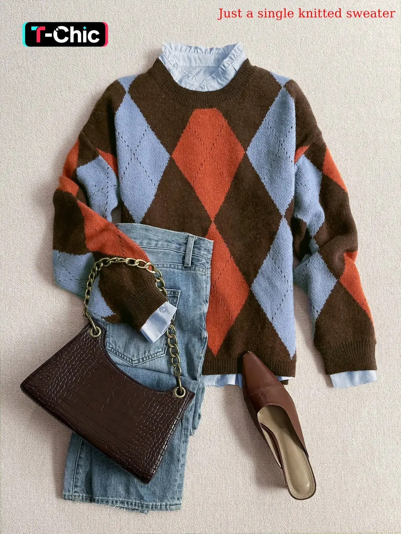 Women's Autumn & Winter Sweater Pullover, Comfortable Round Neck Long Sleeves Loose-Fit Knitwear, Fall Knitwear