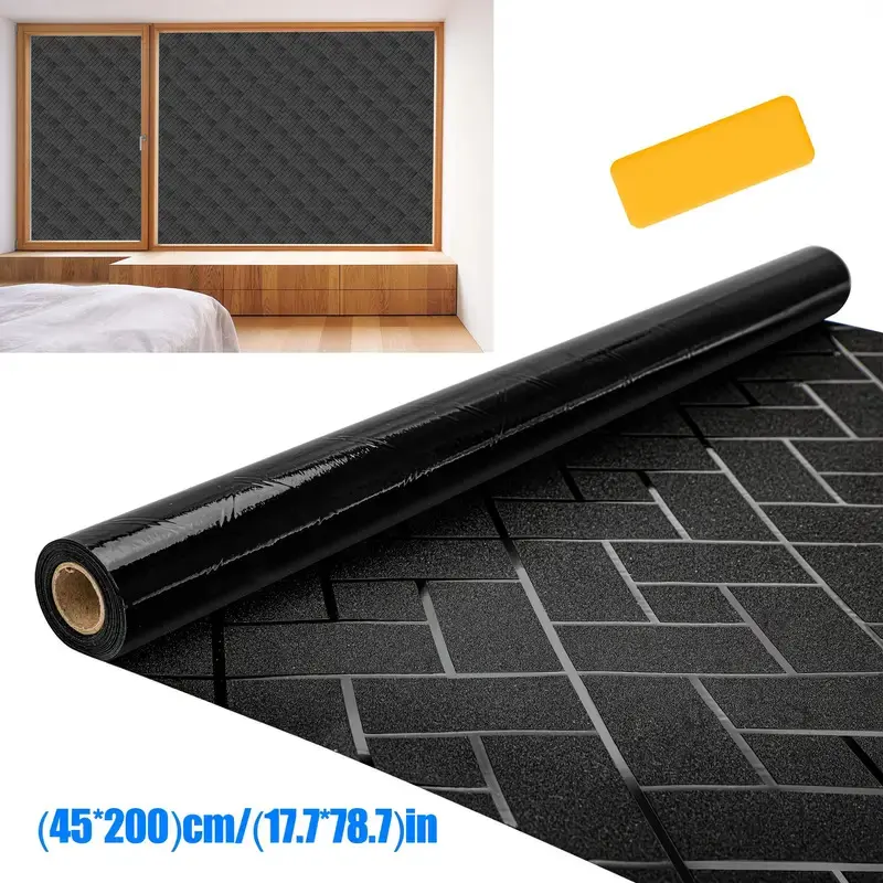 17x78Inch Blackout Window Film-Electrostatic Diagonal Grid Window Film ...