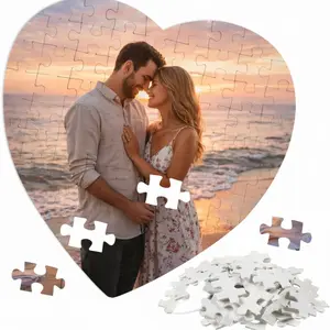Custom Heart shaped Puzzle 75pcs 7.5×7.5 Inch ｜ Love Puzzle Gift | Romantic Keepsake for Anniversary, Birthday, Valentine’s Day & Special Moments