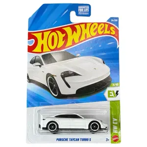 Hot Wheels Porsche Taycan Turbo S white mainline 34/250