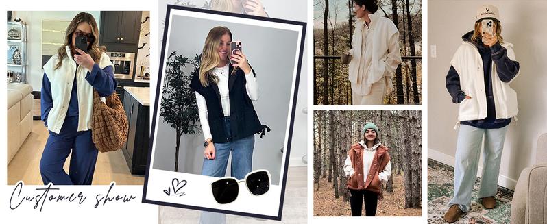 Tanming Women's Warm Fleece Vest Casual Sleeveless Button Down Sherpa Jacket Springfresh Outerwear with Pockets