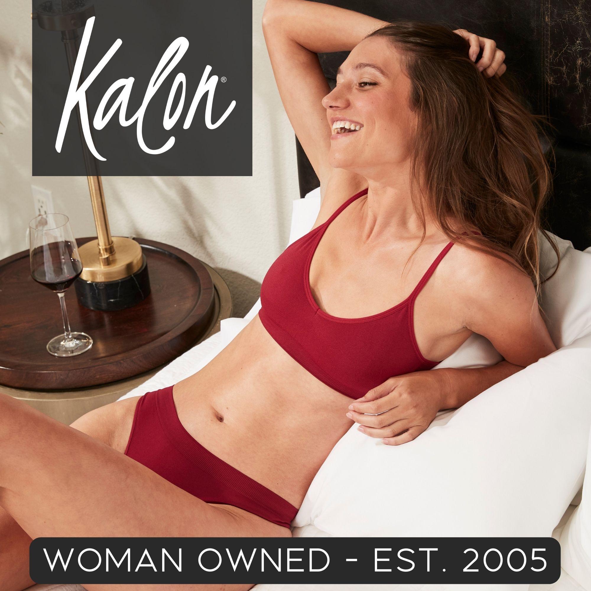 Kalon 6-Pack Women's Seamless Thong Underwear XS-4XL Stretchy & Comfy Knit Womenswear Soft Comfort Gym Panties Lady undies