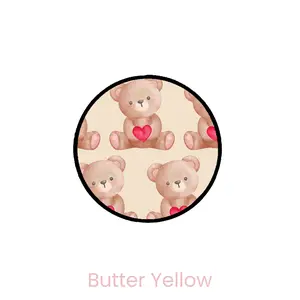 abbyrose Bear Hug Adhesive Phone Grip Black Butter Yellow