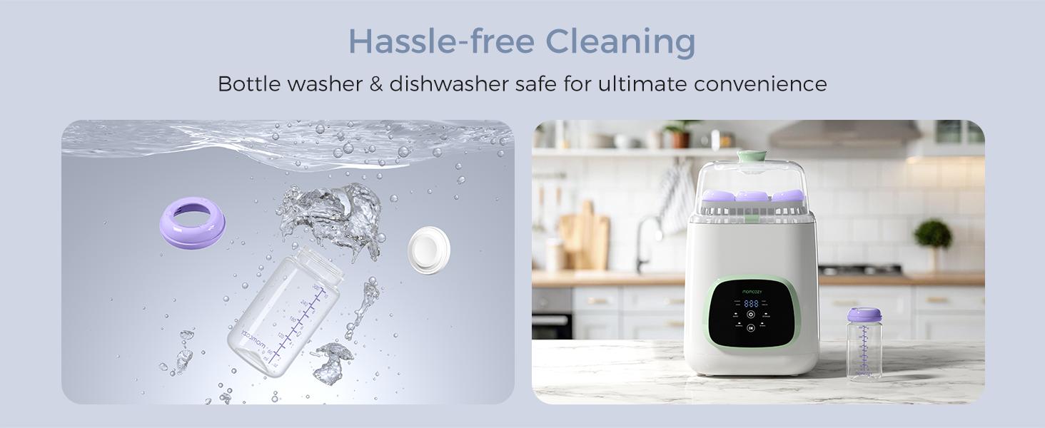 Momcozy 22oz Portable Breast Milk Cooler for On-the-Go, 360° Complete Cooling for 24 Hours, Spacious Travel Breastmilk Chiller with 2 Baby Bottles for Storage【B】