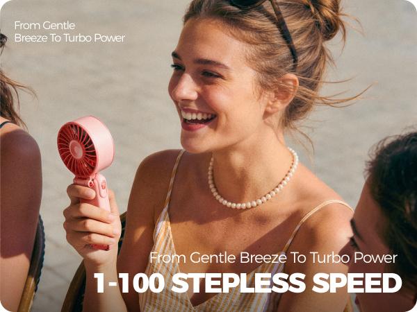 Diveblues Portable Handheld Turbo Fan with Lanyard USB Rechargeable 100 Speeds LED Display Foldable for Office Bedroom Outdoor Travel Camping Diveblues Portable Handheld Turbo Fan with Lanyard USB Rechargeable 100 Speeds LED Display Foldable for Office Bedroom Outdoor Travel Camping