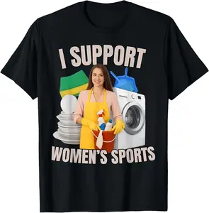 100% CottonI Support Women's Sports Unwearable Aduld Humor Bootleg T-Shirt