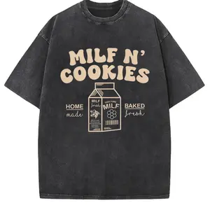 Humorous Milf and Cookies T Shirt Cute Mom Tee for Women and Adults Playful Mother Gift Idea