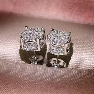 【Uptrend】Stylish 4 Prong Sparkling Stud Earrings,Elegant Timeless Jewelry Gift,Gender Neutral,Perfect for Everyday Wear