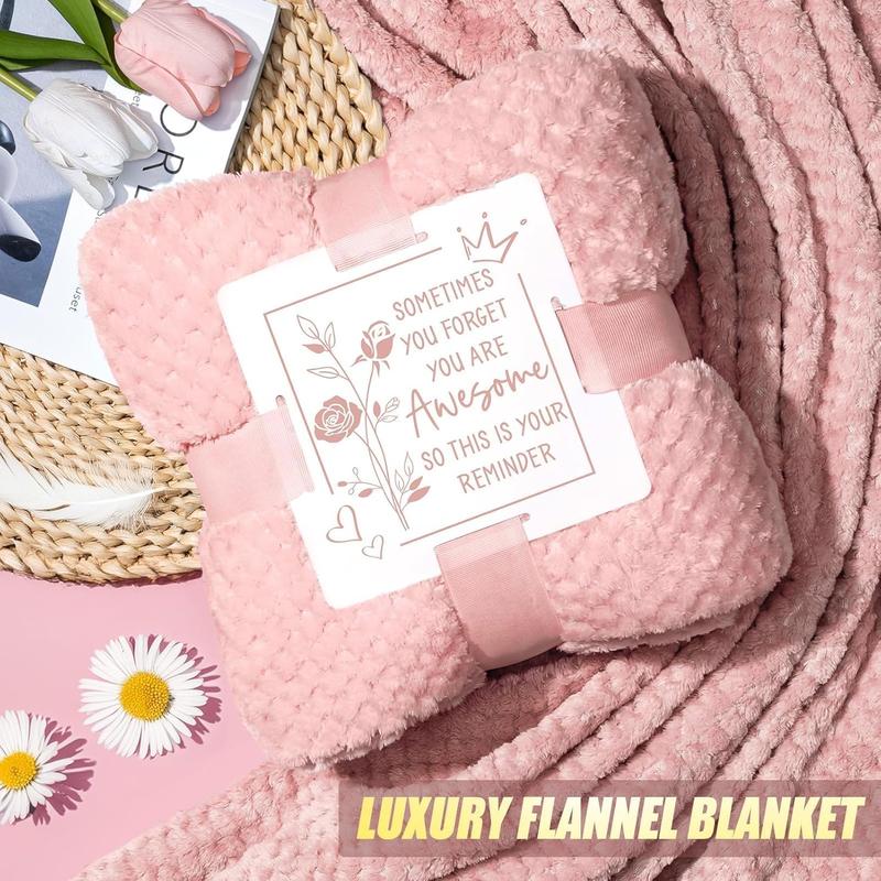 Mayicivo Valentine’s Day Gift Basket for Women – Cozy Flannel Blanket & Stainless Steel Insulated Tumbler, Thoughtful Gift for Mom, Wife & Friends