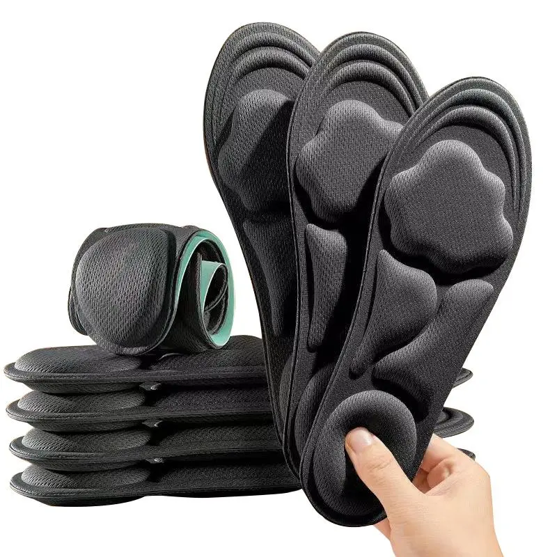 5D Cloud Technology Insoles, Super Soft, Sweat-Wicking, Breathable, Ultra Comfortable, Sports Shoe Insoles with Acupoint  Function massage Beige Footwear