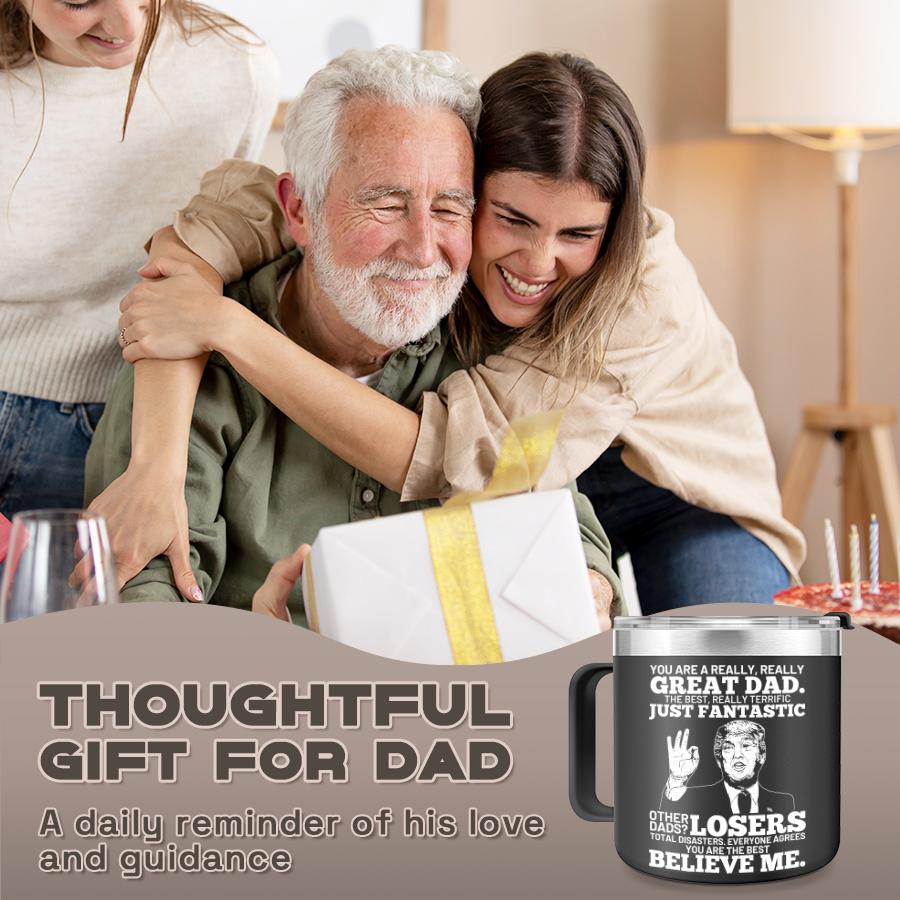 Dad Gift For Men Birthday New Year Gifts From Wife Cool Step Dad Bonus New Dad Godfather Gifts from Children Black Mug Cup, Valentine‘s gift for Boyfriend Husband