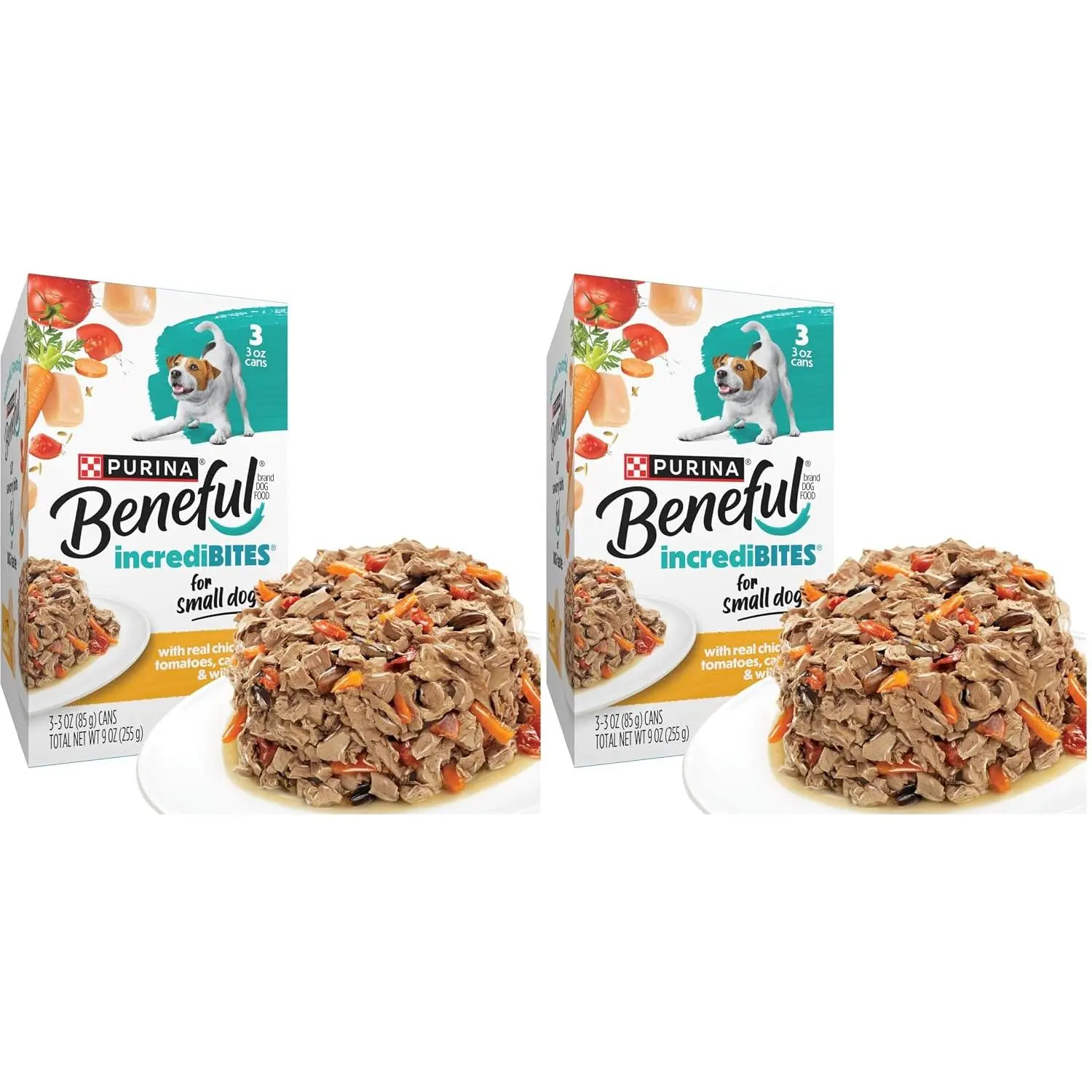 Purina Beneful Small Breed Wet Dog Food in Gravy, IncrediBites With Real Beef - (Pack of 12) 3 oz. Cans