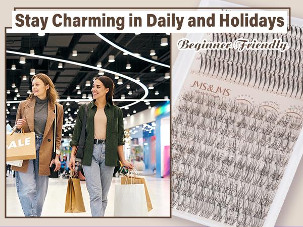 Spiky Flora Kit l JMS&JMS Manga Eyelash Cluster DIY Lash Extensions at Home Makeup Cosmetic with Natural Lash Look Feb Faves