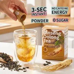 SAIPIN Men's Ginseng Energy Tea 4X Active Power & Focus 10 Freeze-Dried Pods No Sugar No Caffeine Non-GMO Calm Power for Work Gym & Immune Support Endurance On The Go Beverage - Organic Matcha Powder