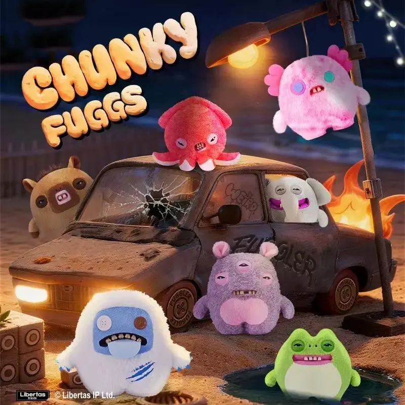 【New】Fuggler CHUNKY FUGGS Series 15"Huge fuggler Series Octopus,Capybara,Elephant,Frog,Axolotl,Snow Monster,Hippos Collectible Plushie