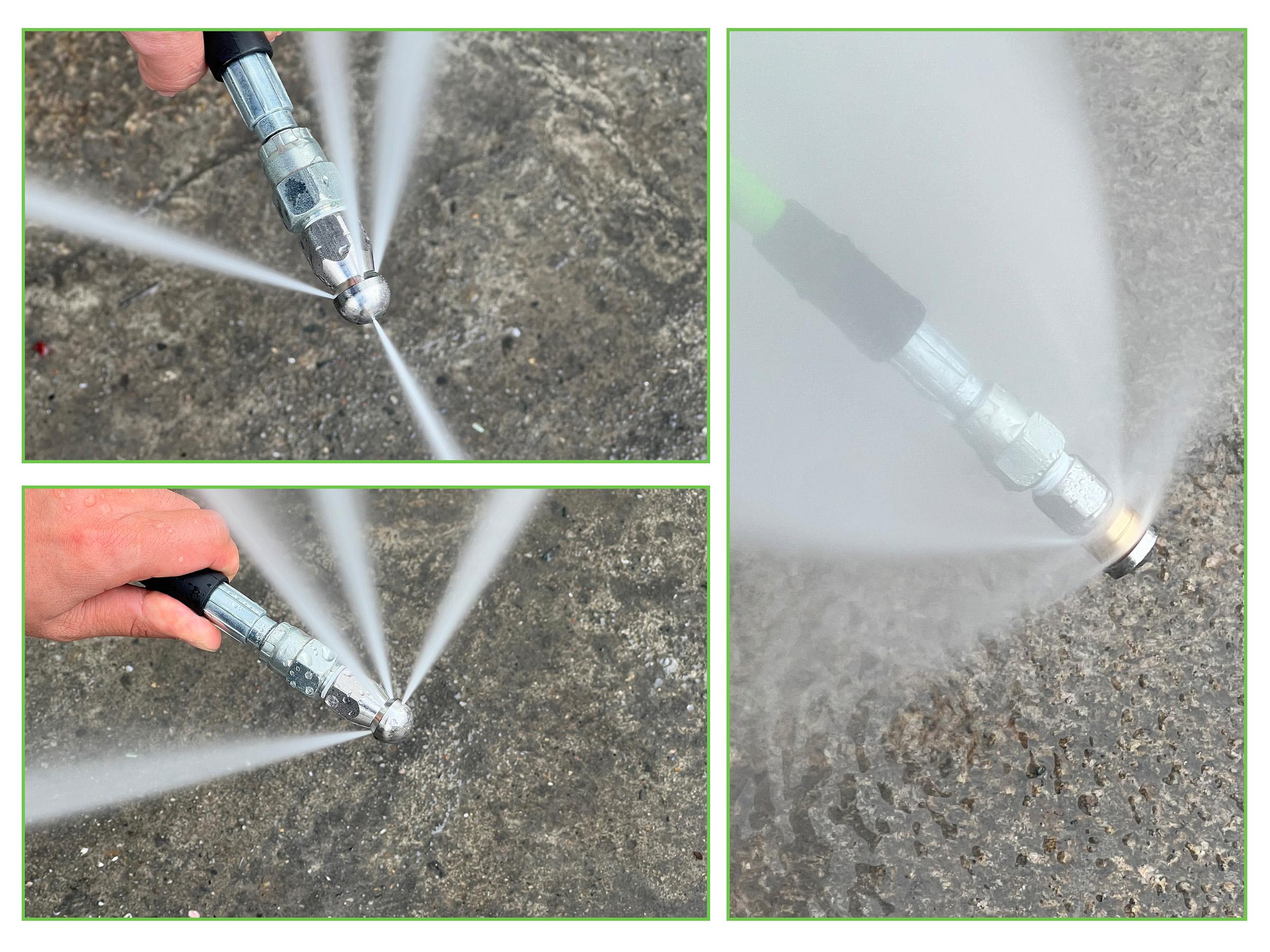 Tool Daily Sewer Jetter Kit for Pressure Washer 50 FT, Short Power Washer Wand, Drain Cleaner Hose 1/4 Inch NPT, Corner, Rotating and Button Nose Sewer Jet Nozzle, 3600 PSI