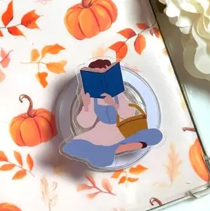 Romantasy Book Club Phone Grip, Dark Academic Aesthetic Griptok, Dagger and Heart Bookish Accessory, Fantasy Reader Phone Stand, Girly Book Club Gift for Fiction Lovers