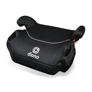 Diono Solana Backless Booster Car Seat – Lightweight Travel Booster with Cup Holders, Machine Washable Cover