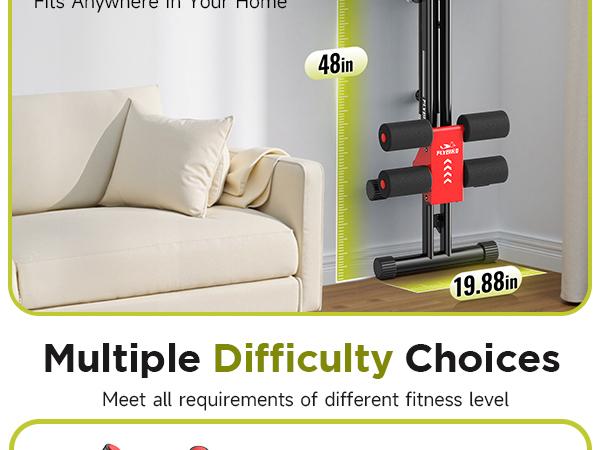 FLYBIRD Ab Workout Equipment, Adjustable Ab Machine Full Body Workout for Home Gym, Strength Training Exercise Equipment for Body Shaping Foldable Waist Trainer Suitable for Beginner FLYBIRD Ab Workout Equipment, Adjustable Ab Machine Full Body Workout for Home Gym, Strength Training Exercise Equipment for Body Shaping Foldable Waist Trainer Suitable for Beginner