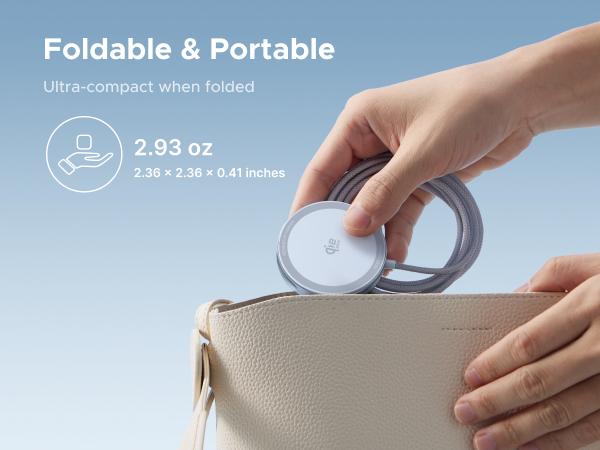 UGREEN 25W Magflow Fast Wireless Charger Pad, Magsafe Qi2 Certified Charging Mat for iPhone 17/16/15/14/13/12 Series AirPods, Compact Slim Travel-Friendly Design，TikTokShopBlackFriday ,TikTokShopHolidayHaul