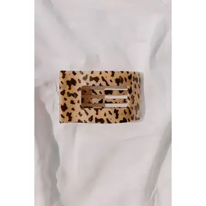 Flat Large Rectangle Hair Claw Clip in Blonde Tortoiseshell