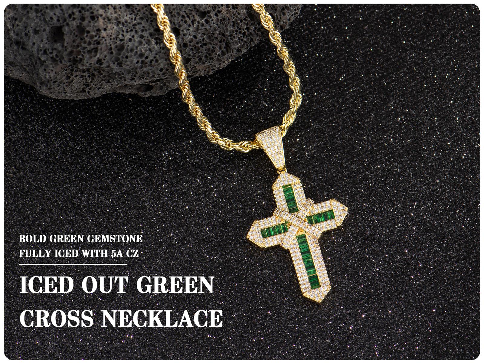 Holylegend 14K Real Gold-Plated Cross Necklace for Men, Advanced Nanotech Tarnish-Free Rope Miami Cuban Figaro Chains with Jesus Crucifix Pendant, 24” Long , Christian Religious Jewelry Gift Holylegend 14K Real Gold-Plated Cross Necklace for Men, Advanced Nanotech Tarnish-Free Rope Miami Cuban Figaro Chains with Jesus Crucifix Pendant, 24” Long , Christian Religious Jewelry Gift