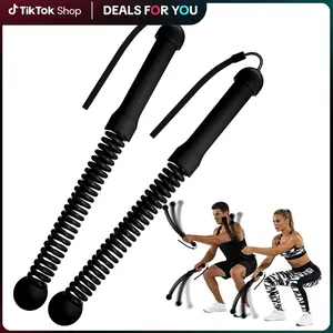 Weighted Cordless Battle Ropes 2PCS – New Upgrade Quiet Ropeless Training Rope Fitness Equipment for Home, Strength Training, HIIT Workouts, Full-Body Exercise, Indoor Gym Use, Noise-Free Portable Workout Gear