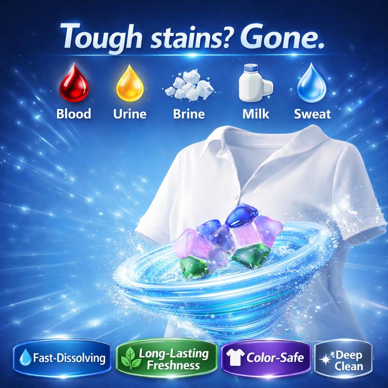 5-in-1 Laundry Detergent Pods (50 Count) with Coconut Sea Breeze Scent Booster – Toss & Wash Heavy Duty Stain Remover Pods