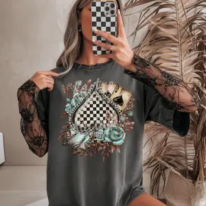 Comfort Color vintage western Shirt, Womens western graphic tees, western yallternative concert shirt, Ace of Spades shirt for her