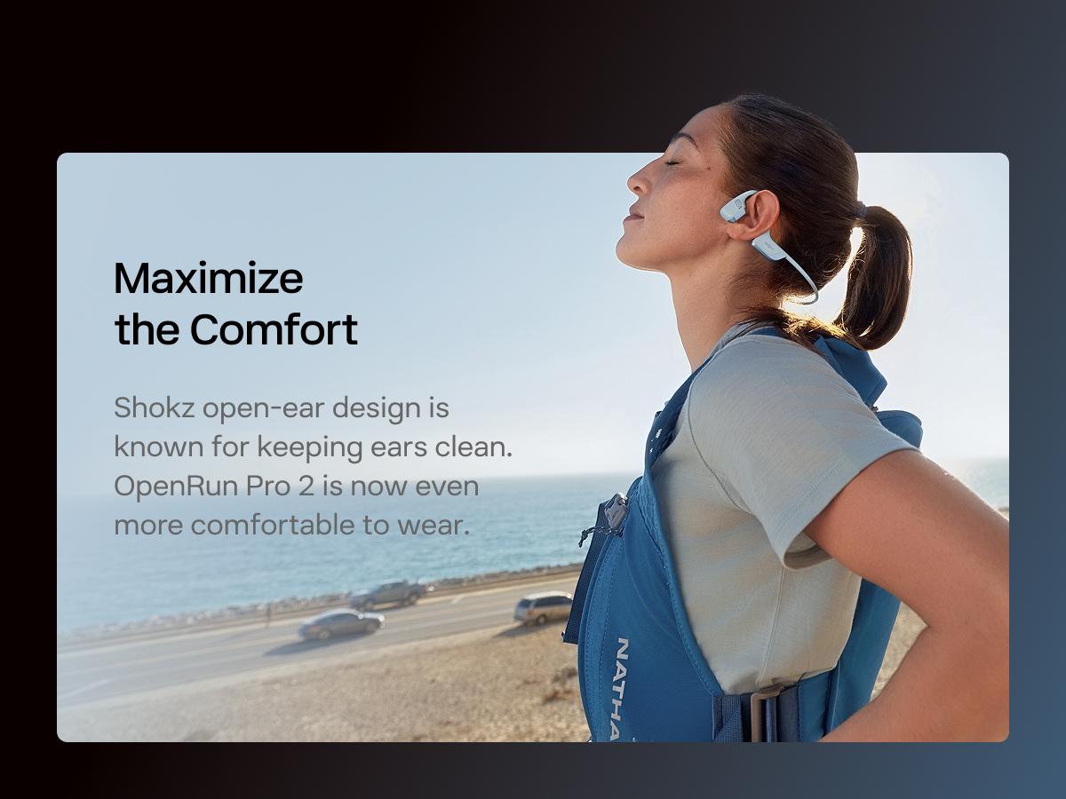 SHOKZ OpenRun Pro 2 High Quality Headphones - Open Ear Earphones with Bone Conduction Tech, Sweat-Resistant Sports Headset for Workouts, Deep Bass Audio & Smart Mic, Gym,back to school,back to school haul