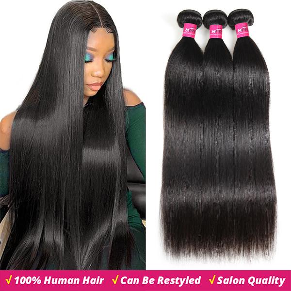 Brazilian Body Wave/Straight Bundles Quick Weave Extensions 2x6 4x4 Lace Closure Virgin Human Hair Weave Bundles #TiktokShopSpringGlowUp