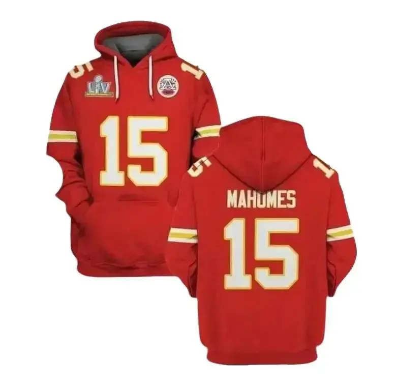 Vintage Casual Mahomes 3D Hoodie for Men and Women, Print Mahomes #15 Hoodie, Trendy 3D Hoodie, Cool Unisex Fashion Top