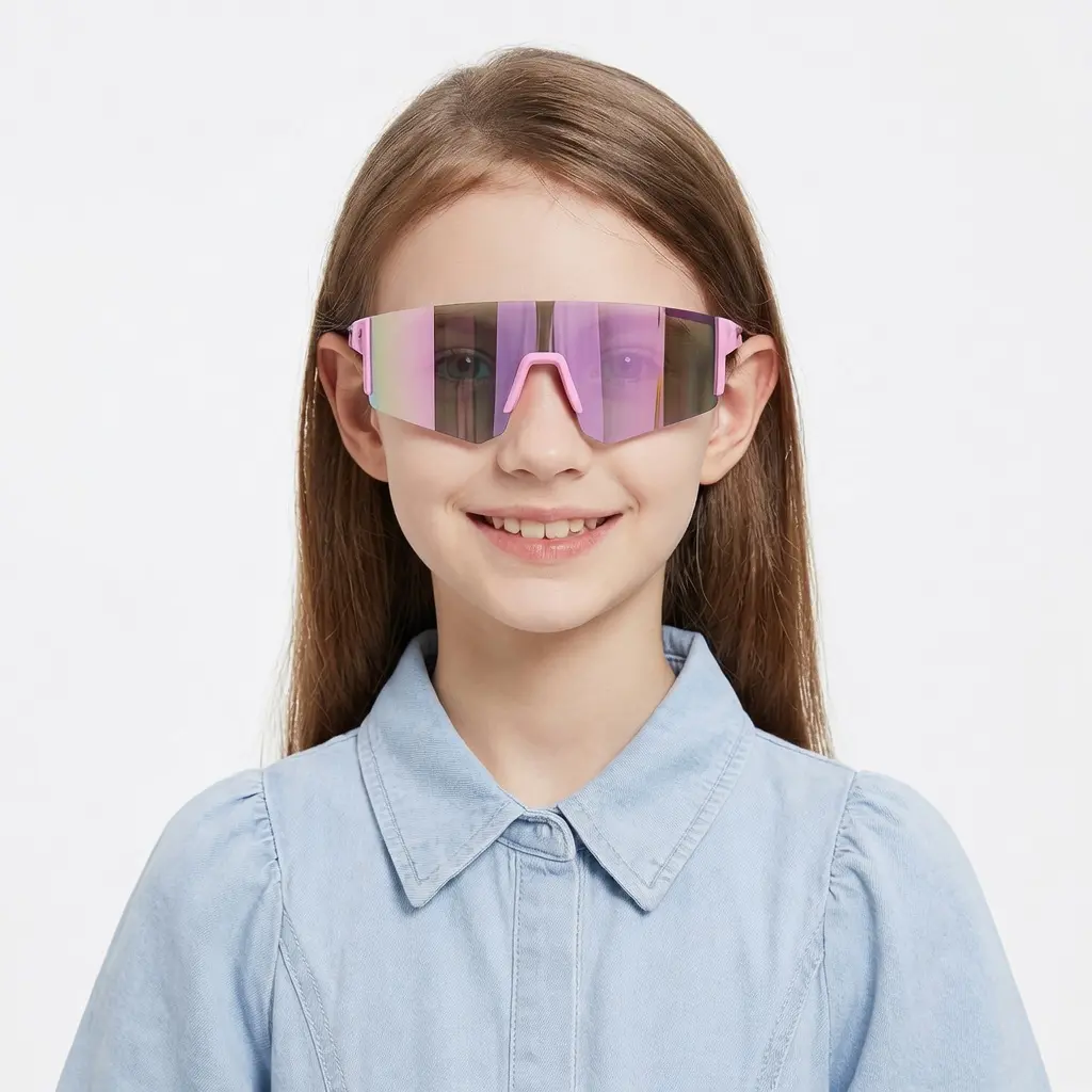 Polarized Youth-Fit Sports Sunglasses for Boys & Girls - Lightweight, UV-Protective, High-Quality Frame, Outdoor Sports Eyewear, Built for Baseball Games, Baseball-Ready, with Carrying Pouch
