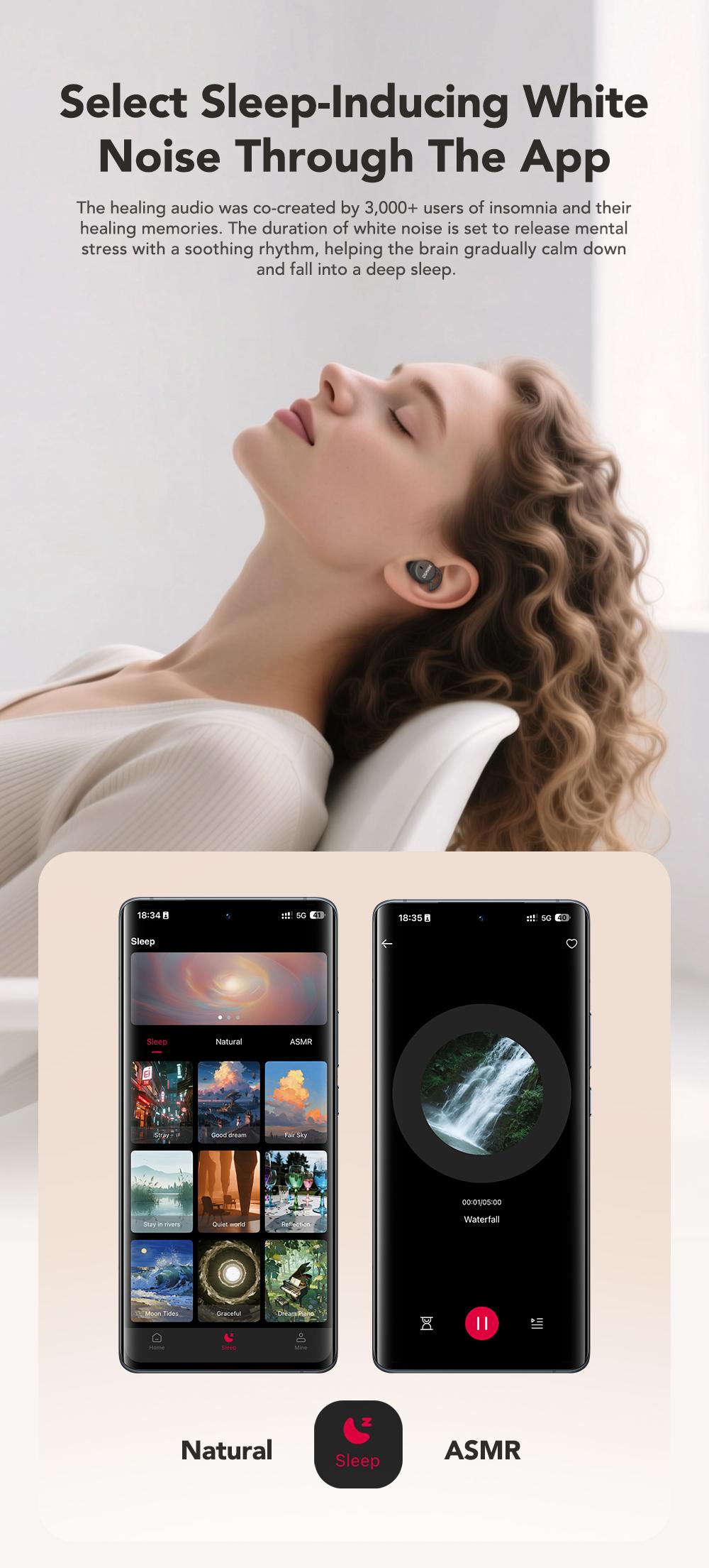 MINISO MS217 Wireless Earbuds Bluetooth 6.0 Headphones, Sleep Earbuds, Waterproof Wireless Earphones, Mini Invisible In Ear Earbuds, Suitable for Office, Sports, Sleeping, Study and Audio Calls, Built in Microphone, Gaming Bluetooth Headphones