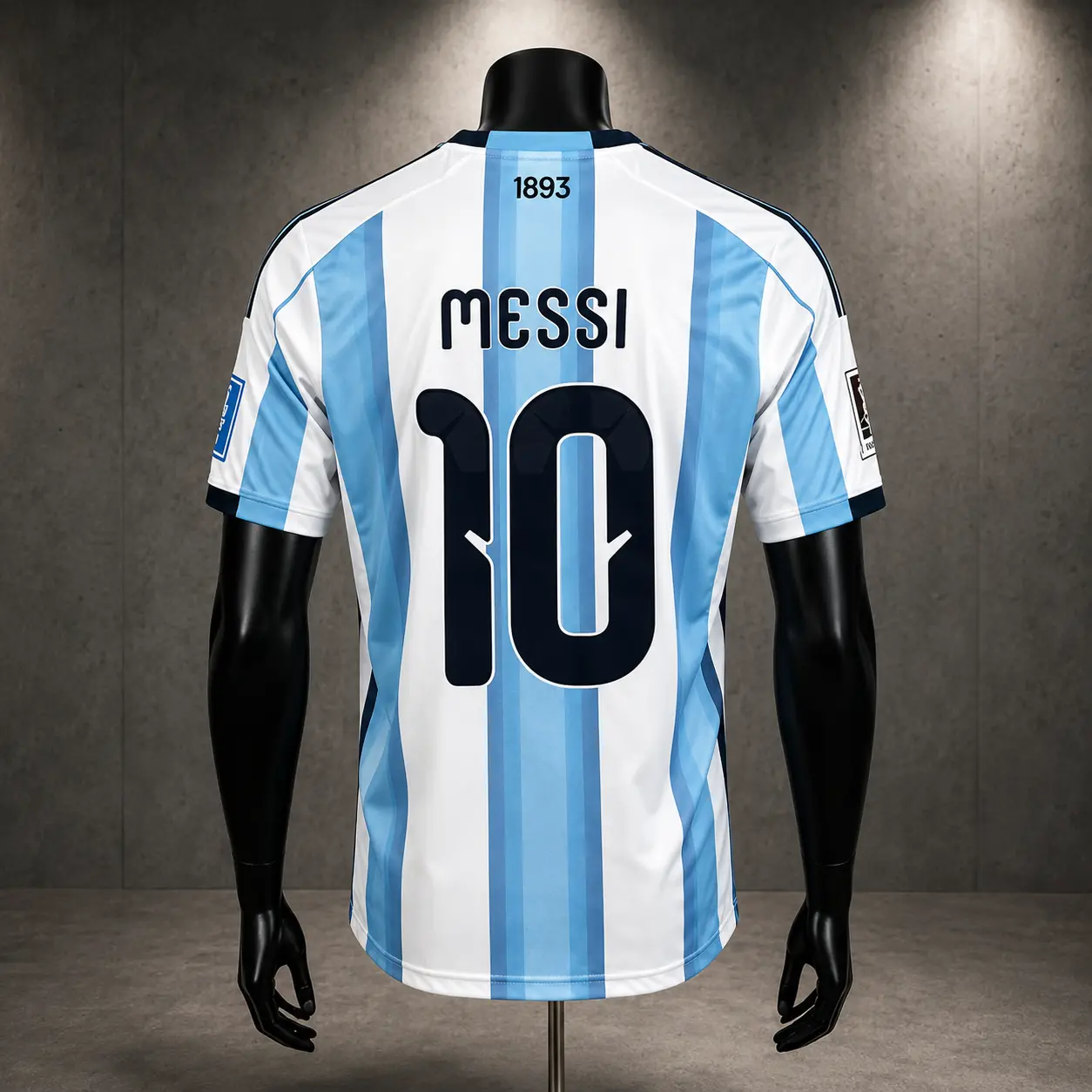 Messi Argentina 1893 Soccer Jersey – Premium Football Shirt for Men, Breathable Match Style Fan Jersey, Unisex Sportswear Gift