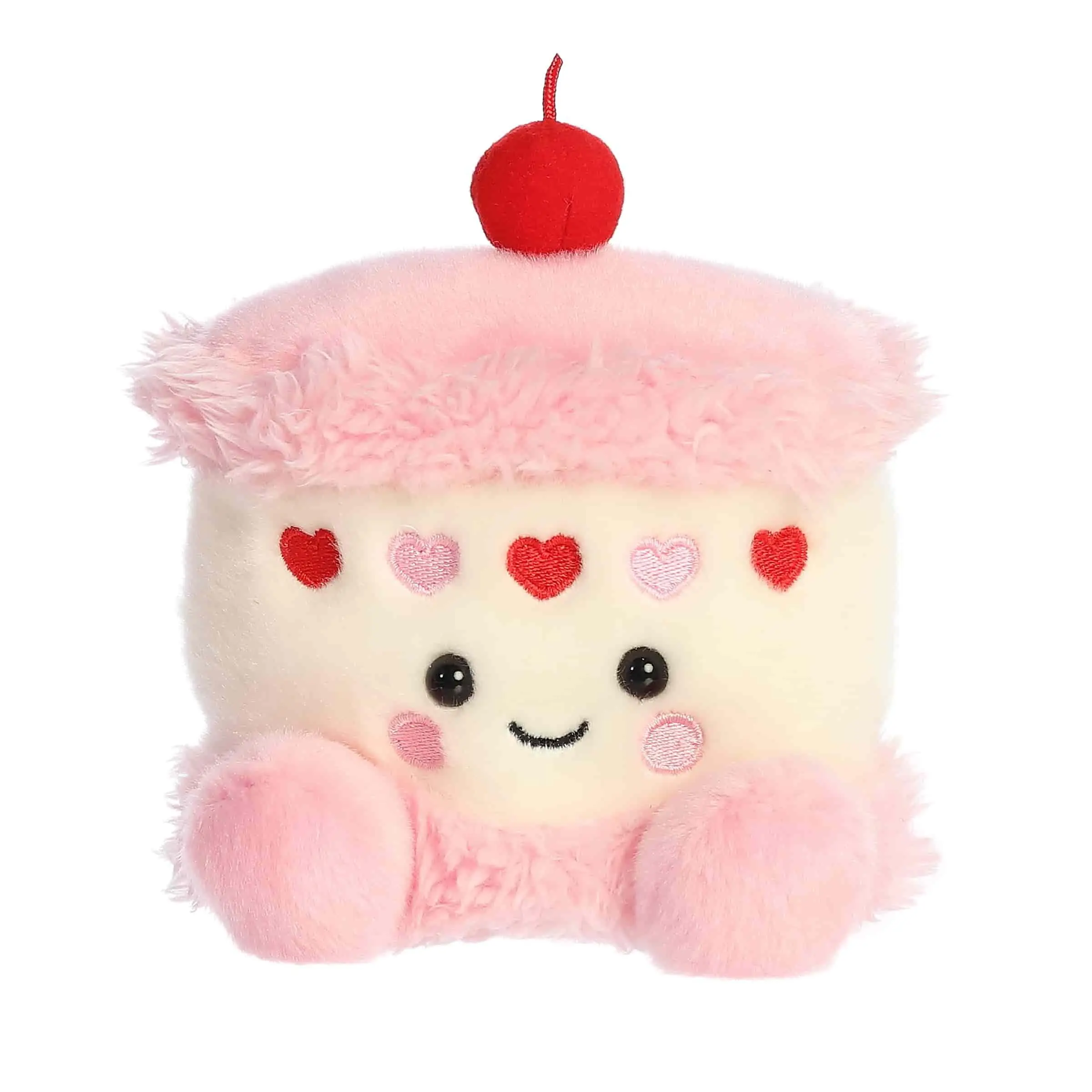 Palm Pals Adorable Jubi Heart Cake 5 inch Pink Mini Soft Plush Collectable Stuffed Animal