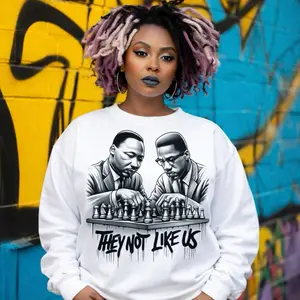 DTF Chess with Martin Luther and Malcolm X Graphic Tee - Unisex Casual T-Shirt for Men and Women