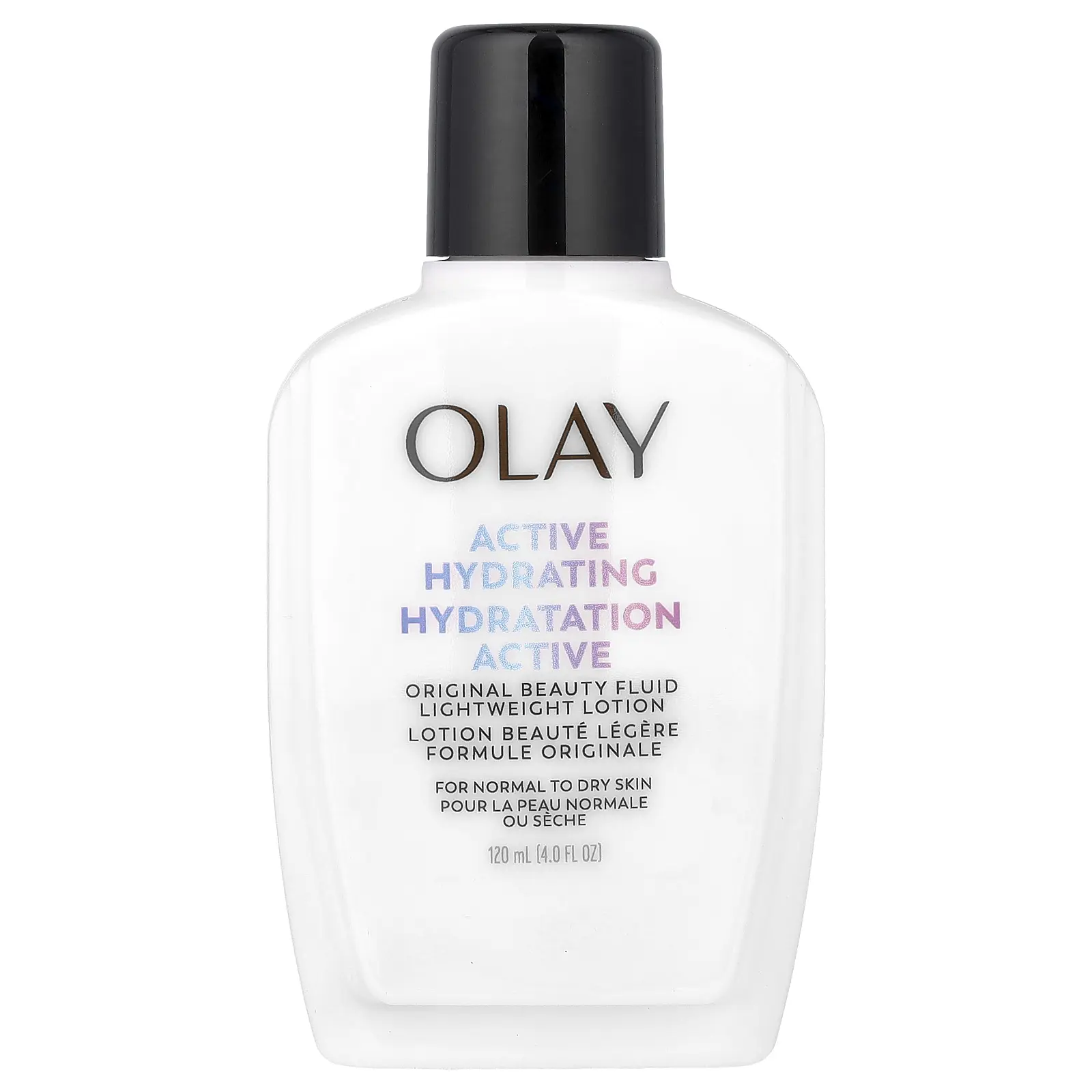 Olay Active Hydrating, Original Beauty Fluid Lightweight Lotion, For Normal to Dry Skin, 4 fl oz (120 ml)
