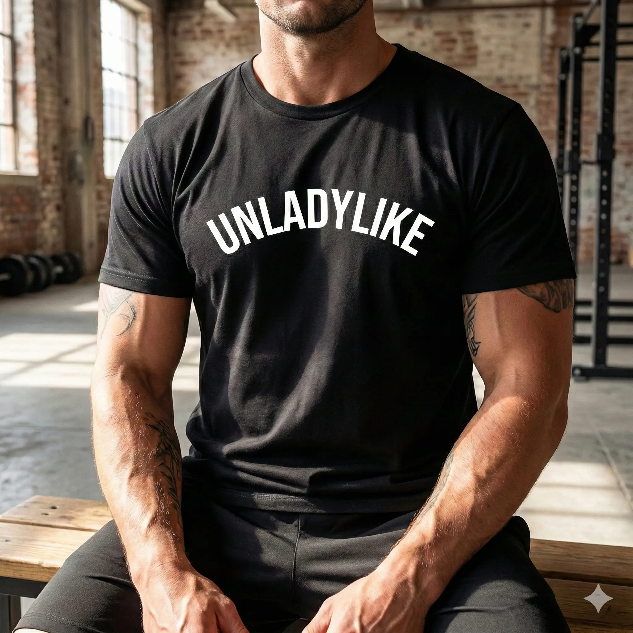 Sport Outdoor Clothing Bold and Edgy T - Shirt with a Feminist - Inspired Word: "Unladylike"