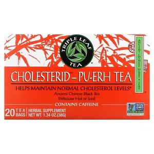 Triple Leaf Tea Cholesterid™-Pu-Erh Tea, 20 Tea Bags, 1.34 oz (38 g)