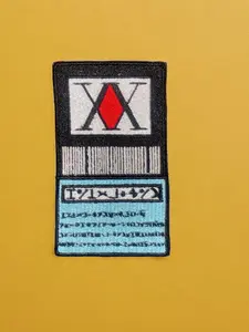 Anime inspired hunter license card embroidered iron on patch for clothes and accessories