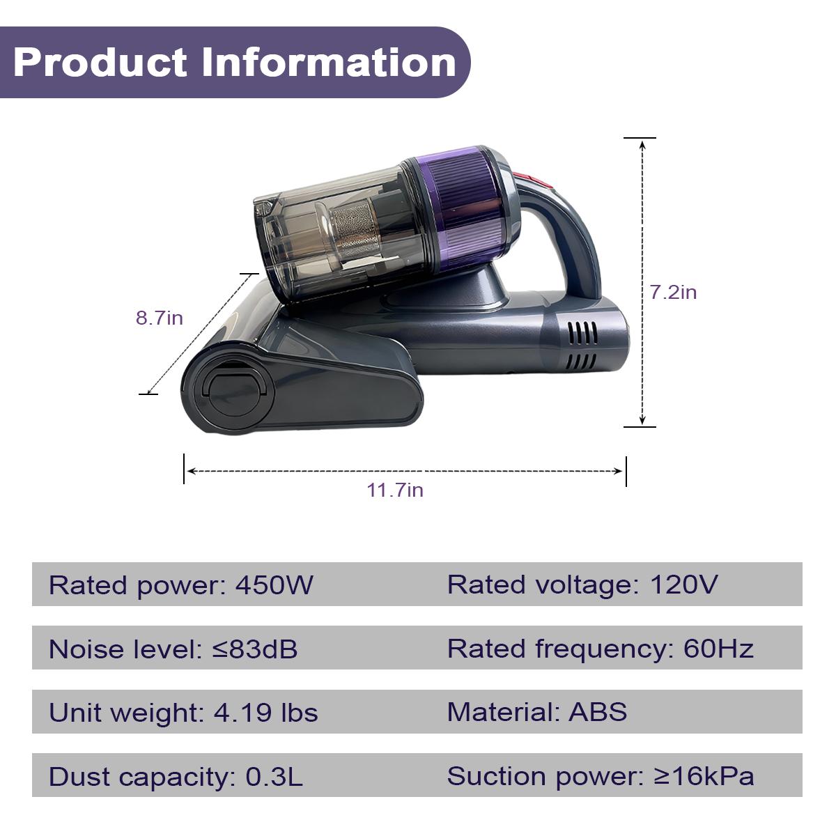 BASENISK Mattress Vacuum Cleaner, Dust Mite Remover with 16Kpa Powerful Suction & UV-C Light & Smart Mite Detection, Double-Cup Handheld Vacuum With HEPA Filter, Deep Clean for Bed, Pillow, Sofa, Carpet, #SummerVibes BASENISK Mattress Vacuum Cleaner, Dust Mite Remover with 16Kpa Powerful Suction & UV-C Light & Smart Mite Detection, Double-Cup Handheld Vacuum With HEPA Filter, Deep Clean for Bed, Pillow, Sofa, Carpet, #SummerVibes