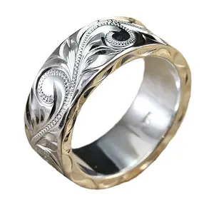 1pc engraved floral halo bohemian wide ring retro jewelry,Durable , Chic,Hypoallergenic Halo Bohemian Wide Ring Retro Jewelry,Christmas & New Year's Gifts, accessories