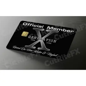 CutRiteFX Official Gen X Member: Hose Water & Neglect Card Skin - Black Silver Design for Latchkey Kids - Made in USA