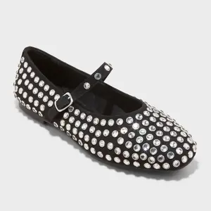 Women's Issa Rhinestone Mary Jane Ballet Flats - A New Day