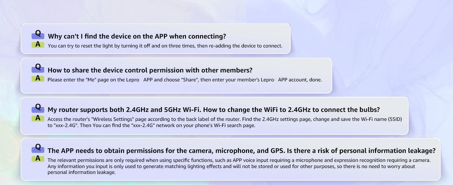 Lepro B1 AI Smart Light Bulbs - WiFi & Bluetooth RGBWW Color Changing LED Bulb Compatible with Alexa & Google Assistant, AI Generated Lighting LLM, AI Voice Control, Music Sync, 2.4GHz Only, 2 Packs