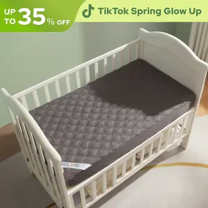 SpringGlowUp【BEDLORE】Luxury Waterproof Crib Mattress Protector – Ultra-Soft, Noiseless & Breathable Toddler Bed Cover. Quilted for comfort, this machine washable pad fits standard 52"x28" cribs—perfect for nursery, bedwetting, and overnight protection.